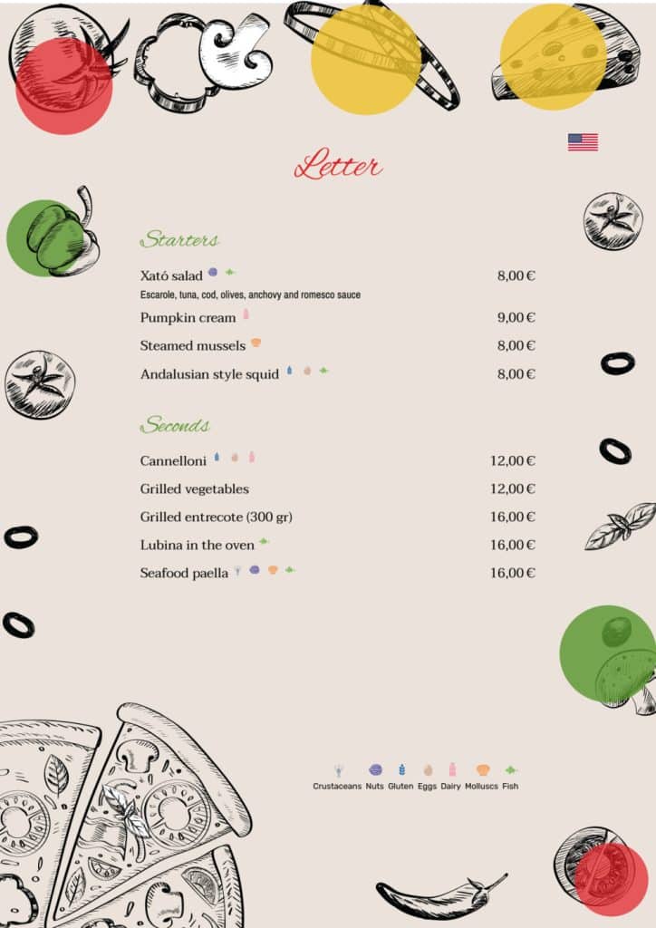 modern menu design