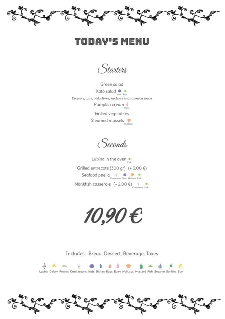 restaurante menu templates free